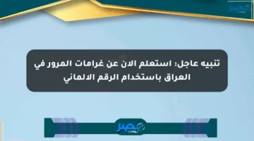 تنبيه عاجل: استعلم الآن عن غرامات المرور في العراق باستخدام الرقم الألماني